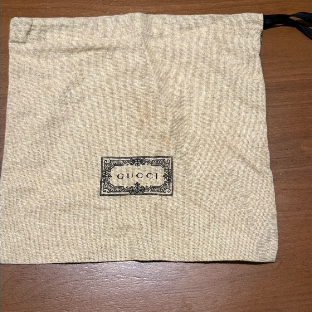 Gucci Beige Fabric Dust Bag with Black Logo